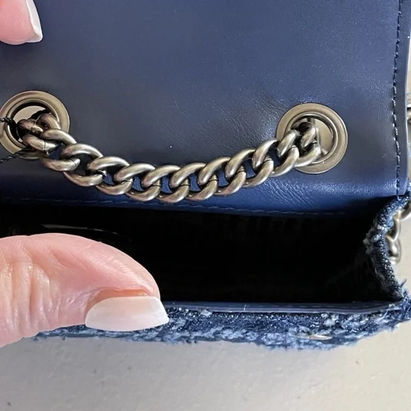 Kurt Geiger London Micro Brixton Denim Crossbody - Picture 3 of 8